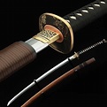 Japanese Tachi Odachi Sword Damascus Steel With Brown Scabbard - TrueKatana