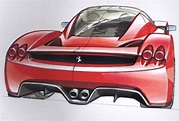 Ferrari Enzo Drawing Step By Step