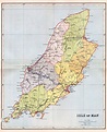 Large detailed old administrative map of Isle of Man | Isle of Man ...