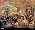 Adolf Menzel, The Dinner at the Ball 1878 Oil on canvas. Alte ...