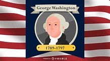 Descarga Vector De Ilustración De Dibujos Animados De George Washington