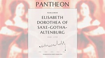 Elisabeth Dorothea of Saxe-Gotha-Altenburg Biography - Landgravine ...