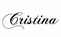 Tattoo Name Cristina using the font style ChopinScript Regular | Name ...