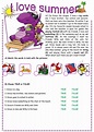 Summer vacation - Interactive worksheet | Reading comprehension for ...