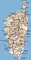 Carte de la Corse - Corse cartes des villes, reliefs, sites touristisques