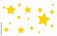 Viele gelbe Sterne Stock Vector | Adobe Stock