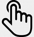 Icono de clic de la mano, puntero de los iconos de la computadora y ...