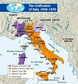 The Unification of Italy, 1858 - 1870. Italian... - Maps on the Web