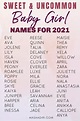 Uncommon Unique Cute Baby Girl Names for 2021 | Cute baby girl names ...