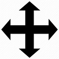 Arrows, crisscross, cross, shape icon