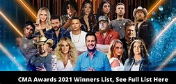 CMA Awards 2021 Winners List, See Full List Here