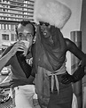 Keith Haring and Grace Jones during her photoshoot for Vogue at the ...