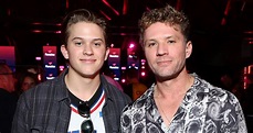 Ryan Phillippe is joined by Son Deacon at Fanatic’s Super Bowl 2022 ...