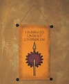 Hand Painted House Martell unbowed Unbent Unbroken Canvas Banner Game ...
