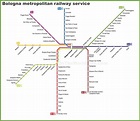 Bologna metropolitan railway service map - Ontheworldmap.com