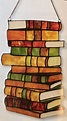 Lovely stained glass books. Perfect for a library window! | Stained ...