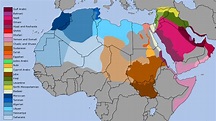 Map of the Arabic dialects : arabs