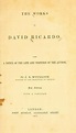 The works of David Ricardo. (1888 edition) | Open Library