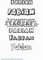 Coloriage du prénom Fabian : à Imprimer ou Télécharger facilement
