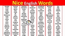 Nice English Words Archives - Vocabulary Point