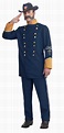 Adult Mens Blue Union Officer Army Soldier Historical Costume Civil War ...