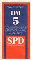 SPD – Sondermarken – Nordrhein-Westfalen – Kommunalwahl – 1975 ...