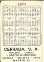 calendario de serie - 1977 - reg emp edit nº 23 - Comprar Calendarios ...