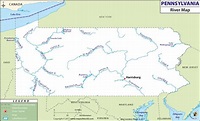 Pennsylvania Rivers Map, Rivers in Pennsylvania