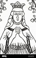 Richeza of Sweden (1210) effigy (drawing c 1860 Stock Photo - Alamy