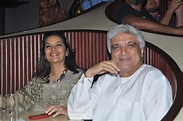 Lyricist Javed Akhtar with wife Shabana Azmi : rediff bollywood photos ...