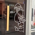 聖誕節 裝飾 貼紙 圣誕老人與麋鹿圣誕節日氣氛裝飾玻璃門櫥窗戶背景墻裝飾貼紙圖案 | 蝦皮購物