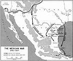 Mapa de la Guerra México-Estadounidense 1846 - 1847 - Tamaño completo