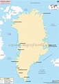 Groenlandia Ciudades Mapa