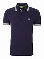Hugo Boss Classic Logo Tipped Detail Polo Shirt in Blue for Men (dark ...