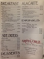De La Cruz Restaurants Mexican Cuisine menu in Ventura, California, USA