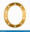 Alphabet Letter. Letter O. GOLD Alphabet Logo. Font Style - Vector ...