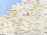 Erfurt on Map of Germany