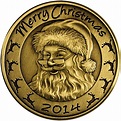 Christmas 2014 Bronze Coin BX-9 Santa with Reindeer | Golden Eagle Coins