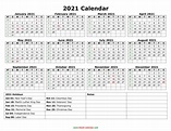 Printable Calendar With Week Numbers 2021 Free Letter - vrogue.co