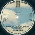 Andrew Gold - Thank You For Being A Friend (1978, Vinyl) | Discogs