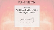 William VIII, Duke of Aquitaine Biography - Duke of Gascony | Pantheon