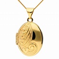 9ct Gold Oval Locket | Buy Online | Free and Fast UK Insured Delivery