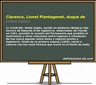 Breve biografía de Clarence, Lionel Plantagenet, duque de (noble inglés)