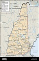 Mapa de Nueva Hampshire Fotografía de stock - Alamy