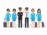 Pilots and flight attendants. 547736 Vector Art at Vecteezy