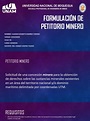 Formulación de Petitorio Minero | PDF