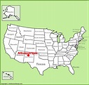 Albuquerque location on the U.S. Map - Ontheworldmap.com