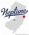 Map of Neptune, NJ, New Jersey