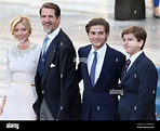 Crown Prince Pavlos and Crown Princess Marie-Chantal of Greece, with ...