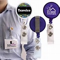Promotional Retractable Name Badge Holder with Metal Clip - Bongo
